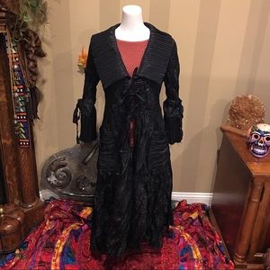 Stunning Stevie Nicks-esque long taffeta duster